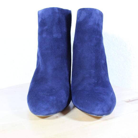 Sam Edelman Ankle Boot Womens Size 9 Blue Y2K Chic Zip Croc Stiletto Heel Fall - Picture 4 of 13